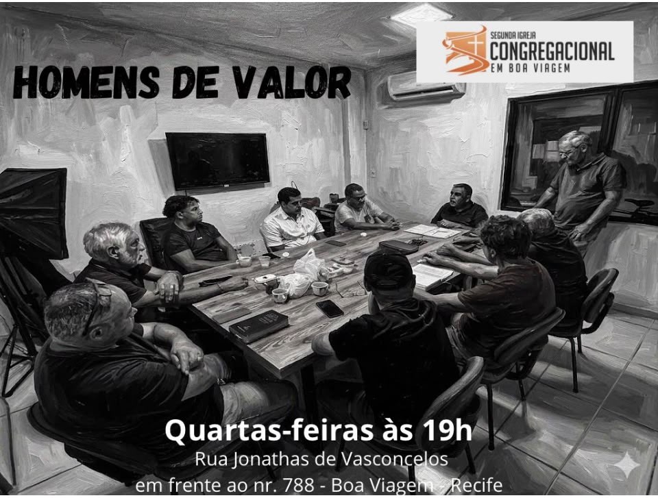 Homens de Valor em roda de estudo e comunhão